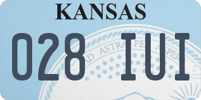 KS license plate 028IUI