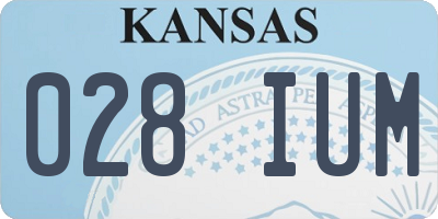KS license plate 028IUM