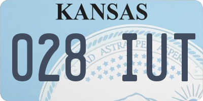 KS license plate 028IUT
