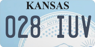 KS license plate 028IUV
