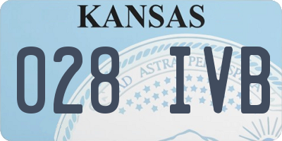 KS license plate 028IVB