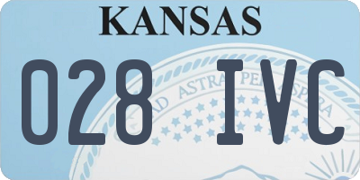 KS license plate 028IVC