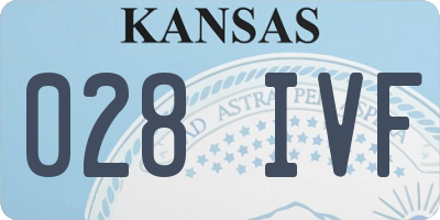 KS license plate 028IVF