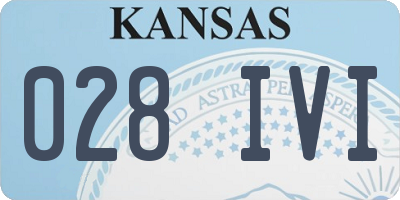 KS license plate 028IVI