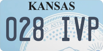 KS license plate 028IVP