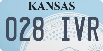 KS license plate 028IVR