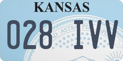 KS license plate 028IVV