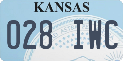 KS license plate 028IWC