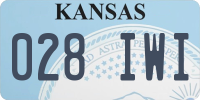 KS license plate 028IWI