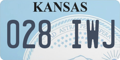 KS license plate 028IWJ