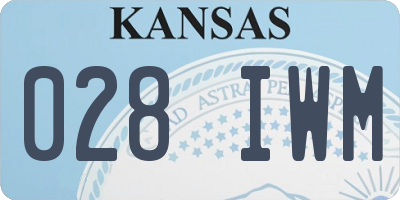 KS license plate 028IWM