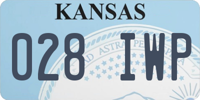 KS license plate 028IWP