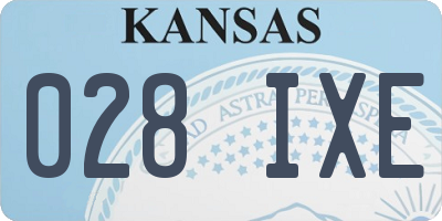 KS license plate 028IXE