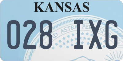 KS license plate 028IXG