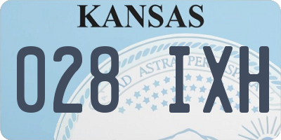 KS license plate 028IXH