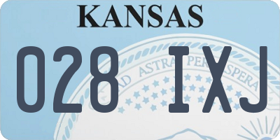 KS license plate 028IXJ