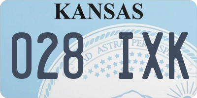 KS license plate 028IXK