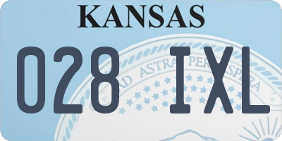 KS license plate 028IXL