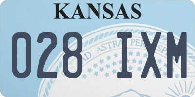 KS license plate 028IXM