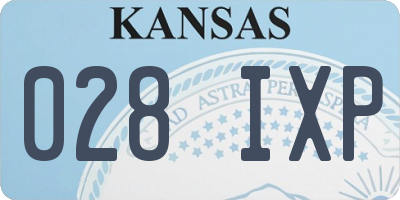 KS license plate 028IXP