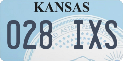 KS license plate 028IXS