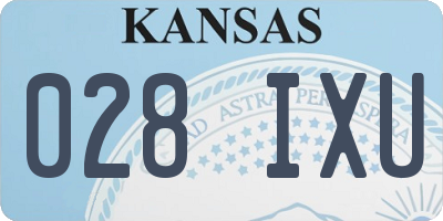 KS license plate 028IXU