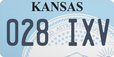 KS license plate 028IXV
