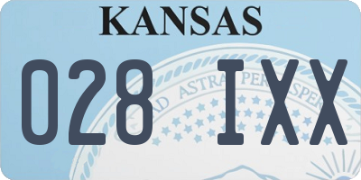 KS license plate 028IXX