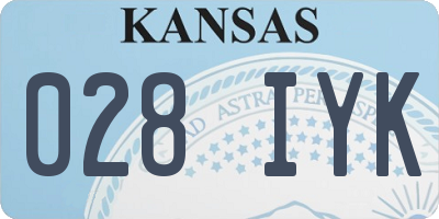 KS license plate 028IYK