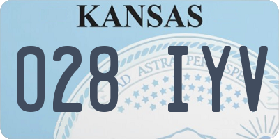 KS license plate 028IYV