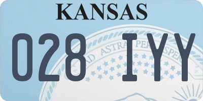 KS license plate 028IYY