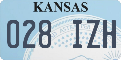 KS license plate 028IZH