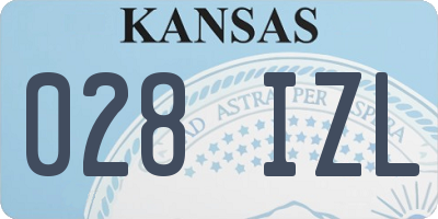 KS license plate 028IZL