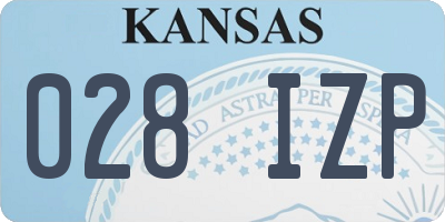 KS license plate 028IZP