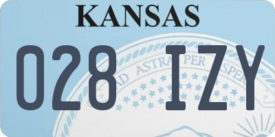 KS license plate 028IZY