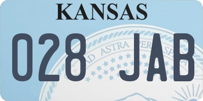 KS license plate 028JAB