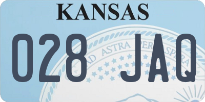 KS license plate 028JAQ