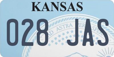 KS license plate 028JAS