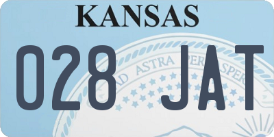 KS license plate 028JAT