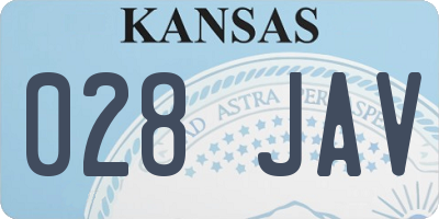 KS license plate 028JAV