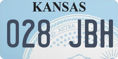 KS license plate 028JBH