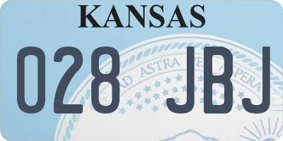 KS license plate 028JBJ