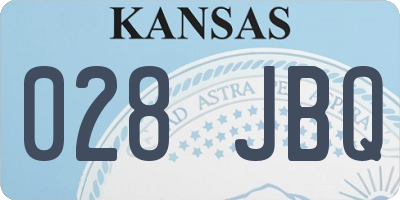 KS license plate 028JBQ