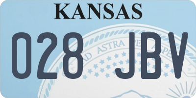 KS license plate 028JBV