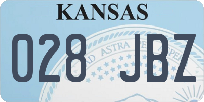KS license plate 028JBZ