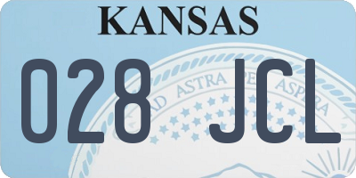 KS license plate 028JCL