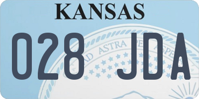 KS license plate 028JDA