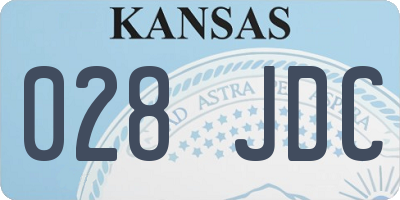KS license plate 028JDC