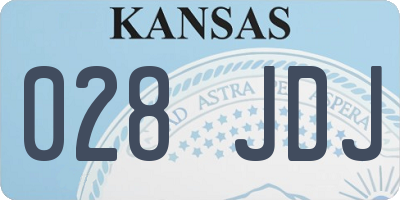 KS license plate 028JDJ