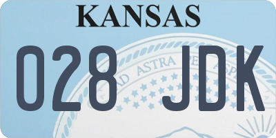 KS license plate 028JDK